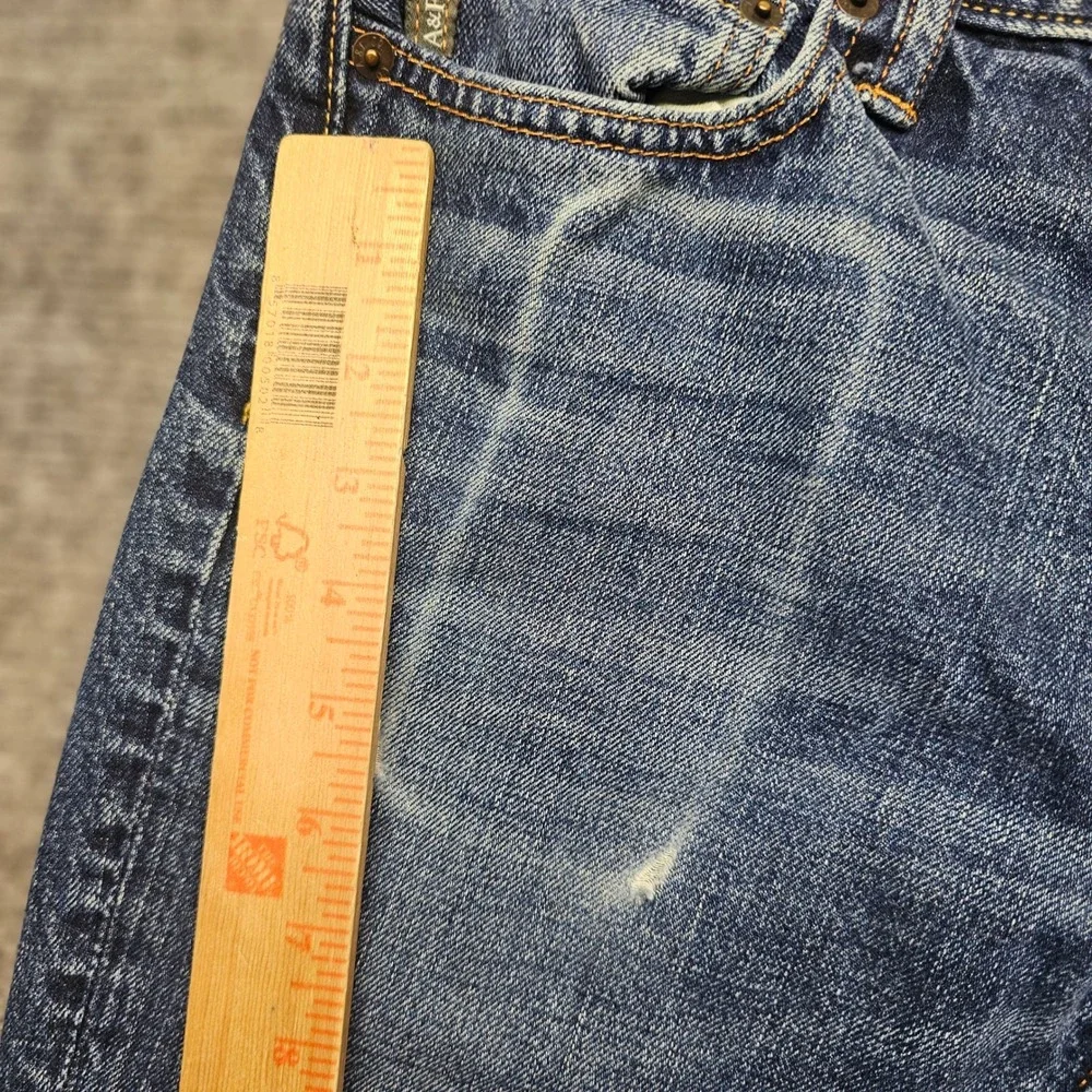 Abercrombie & Fitch Mens Straight Leg Blue Jeans 30x30 1F5343 Cotton Denim
